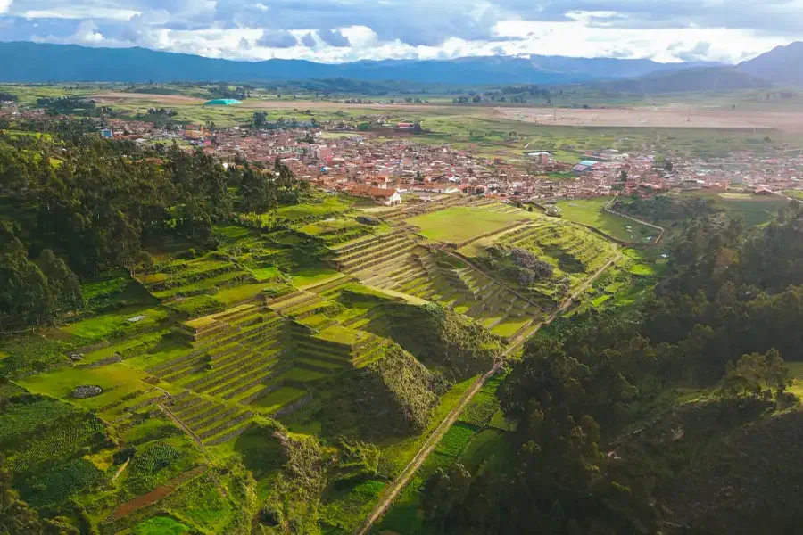 Vista panorámica del pueblo de Chinchero