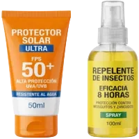 Protector solar y repelente de insectos